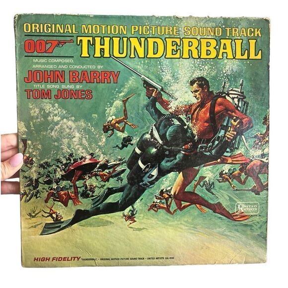 VINTAGE JAMES BOND THUNDERBALL 007 SOUNDTRACK LP VINYL ALBUM JOHN BARRY - Picture 8 of 15